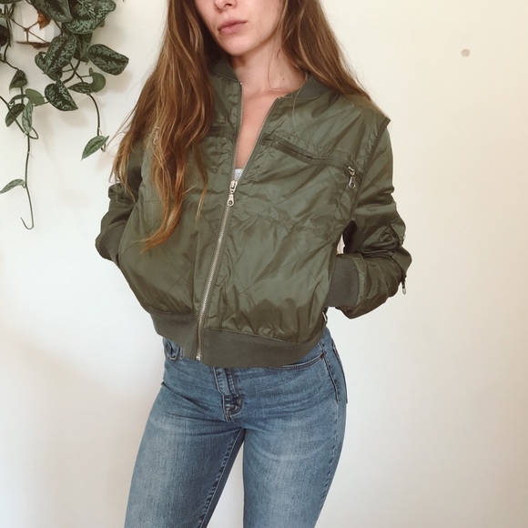 Jackets & Blazers - Olive green bomber jacket